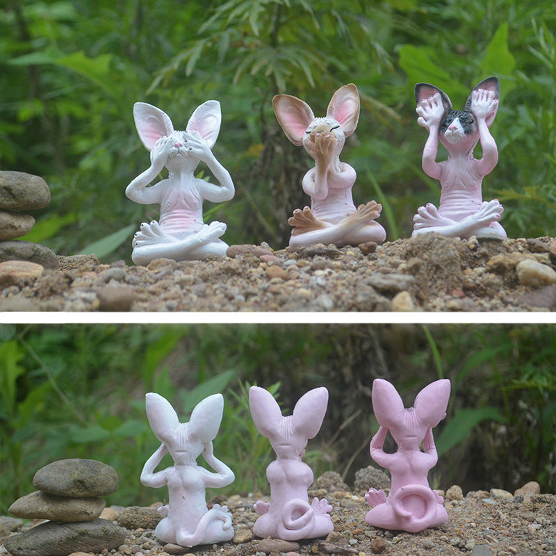 Resin Crafts Dont Look Listen Dont Talk Meditate Kittens