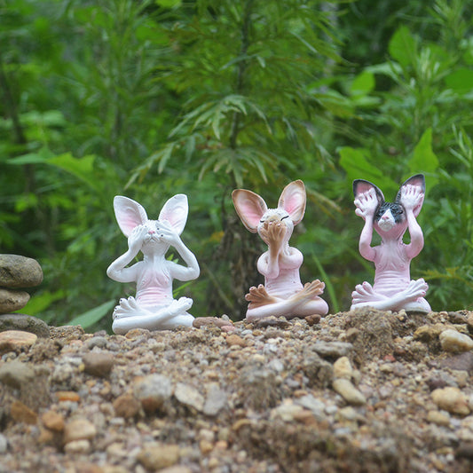 Resin Crafts Dont Look Listen Dont Talk Meditate Kittens